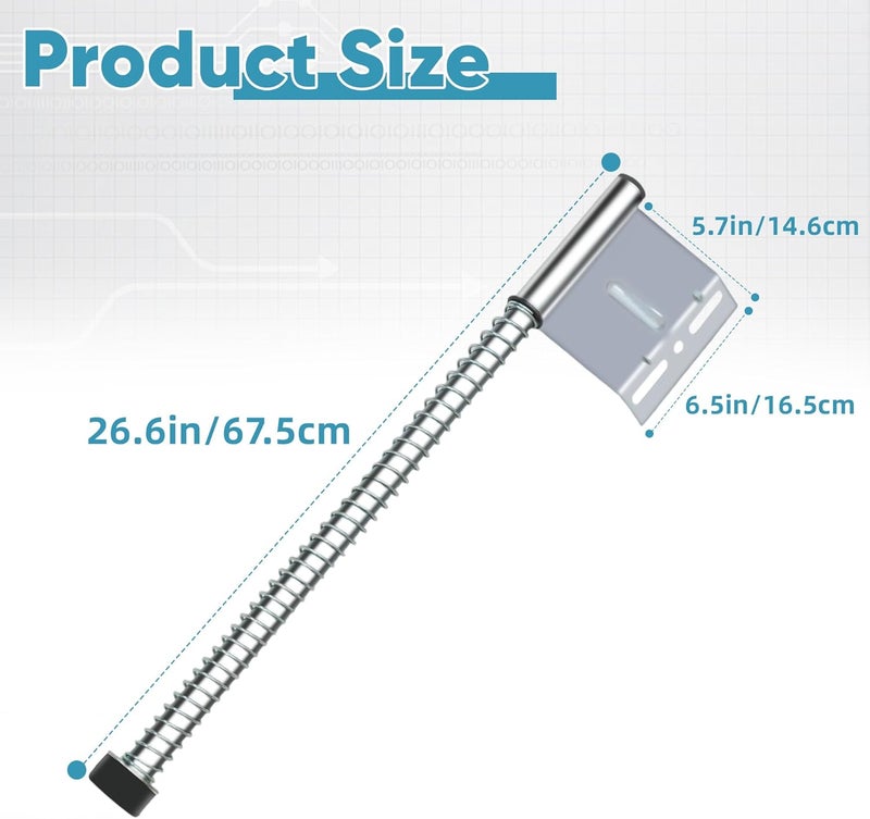 RDUIGT Pair of 27" Garage Door Pusher Spring Garage Door Plunger Bumper Spring Opener System Parts for Garage Doors - Image 4